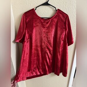 Lane Bryant Shiny Red Blouse